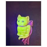 Uranium pottery, cat brooch