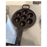 Lodge cast-iron aedleskiver pan 9"