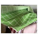 Fault of green checkered fabric