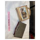 Jewelry box (needs repair) and cigar box purse