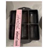 Antique Griswold cast iron French loaf bread pan