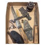 Box lot hinges, owl hook, etc