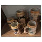 6 made in japan beer steins