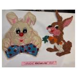 Vtg easter wall hangings