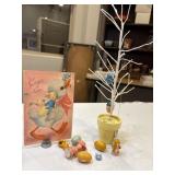 Vtg easter and flower frog