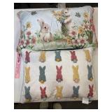 Embroidered easter pillows