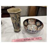 Asian vase and bowl