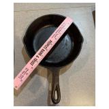 8 1/8"  #5 cast iron skillet