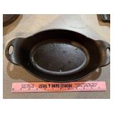 9" long Lodge cast iron skillet/bowl w/handles