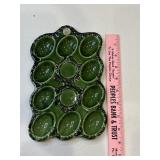 Green made in japan egg plate