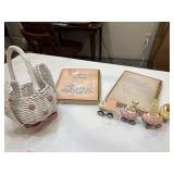 Vtg baby books and easter decor