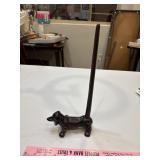 Cast Iron dachshund paper towel holder