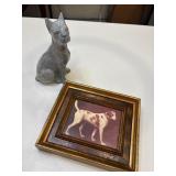 Dog picture and figurine