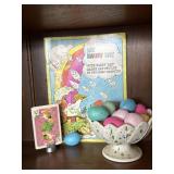 Vintage easter w/flower frog