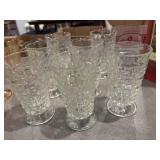 Indiana glass Whitehall iced tea footed glasses