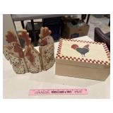 Rooster box and decor
