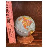 Small metal globe bank
