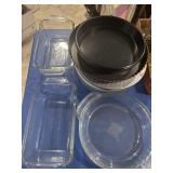 Pyrex bakeware, etc