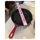 American collection red cast iron skillet