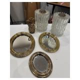 Vintage glass, lampshades, mirrors, etc.