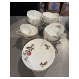 Moss Rose Japan Cups and saucers
