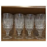 4 crystal goblets