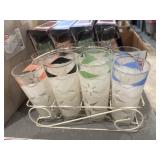 MCM Anchor Hocking Diamond Snowflake Glasses