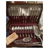 Gorgeous set silver plate silverware in box Rogers