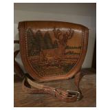 Vtg leather handbag