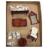 Minature furniture and dishes
