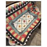 58'x48ï¿½ lab quilt with Bees and Flowers has some