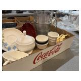 Box lot w/gorgeous cake plate