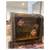 Small hand painted decorative trunk