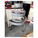 Galvanized and steel porch planter box 39' tall