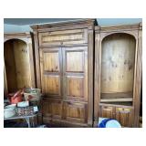 Lg entertainment center movable on wheels