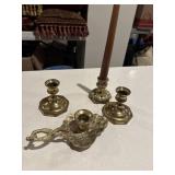 Brass candlestick holders