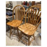 24 inch swivel stools oak