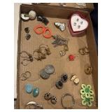 costume jewelry 24 pairs of earrings