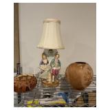 Antique lamp, etc.
