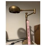 Vtg heavy brass piano/desk lamp
