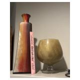 Large vase and candle holder