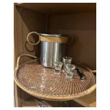 Vtg tray, ice, bucket, etc.
