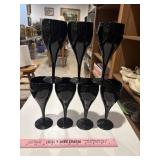Black wine glasses