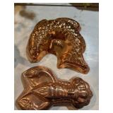 Copper Jell-O molds