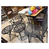 Metal table and chairs outdoor