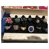 12 costume jewelry rings