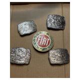 NOS Hesston belt buckles And Fiat