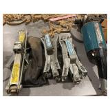 Makita grinder, Jack, two tire chocks