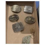 Vtg Hesston rodeo belt buckles