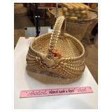 Hand woven egg basket